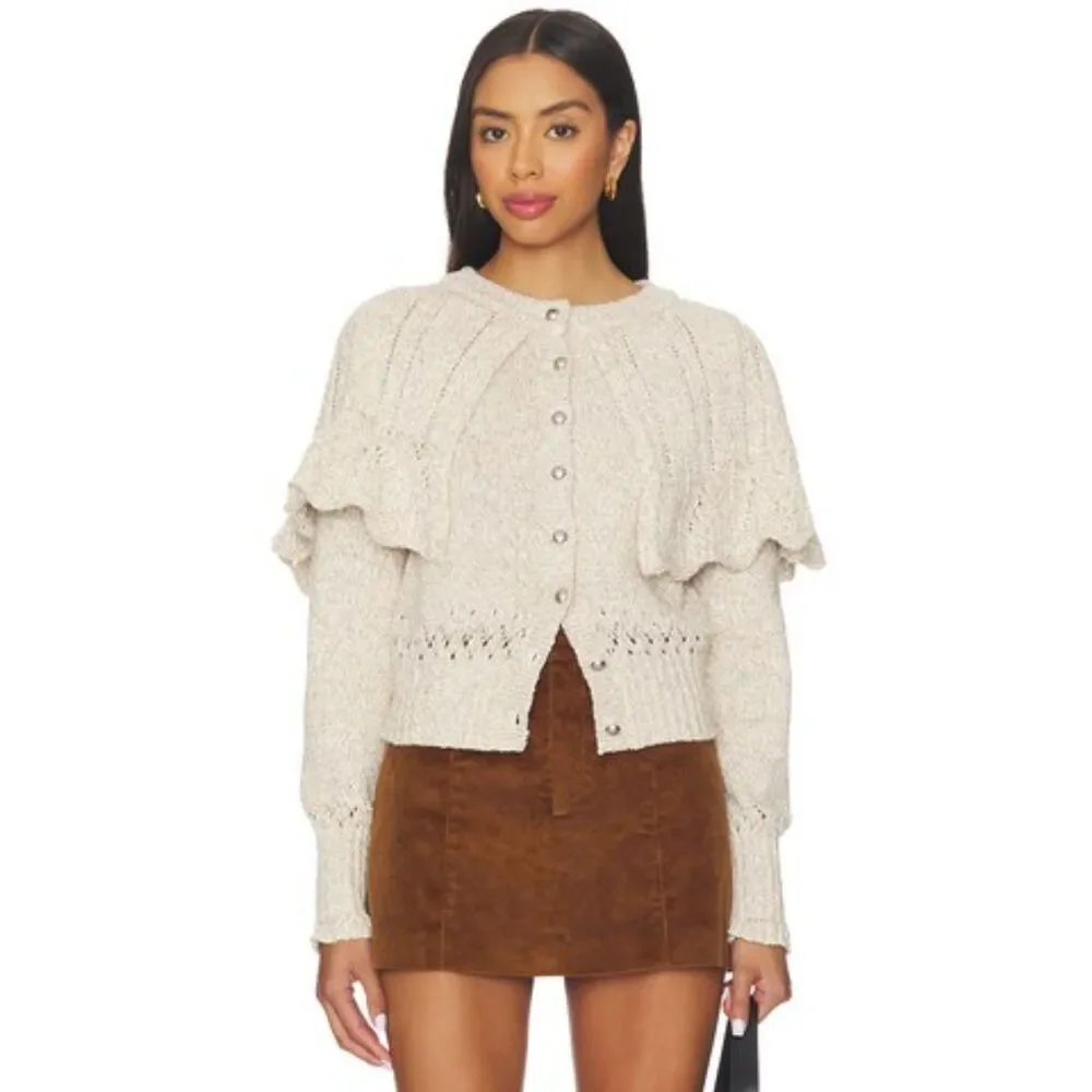 NWT Free People Bali Cape May Sweater in Natural Combo Size Small